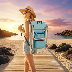 Ba lô nhôm cao cấp Bestex, nhẹ, gấp gọn, dùng cho ngoài trời, cắm trại, ghế bãi biển di động, ghế bãi biển gấp gọn - Product Image 1