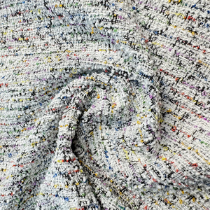 Phổ biến thiết kế len Sweatpants váy lụa sang trọng tự động boucle bọc áo khoác Tweed vải cho trẻ em - Product Image 3