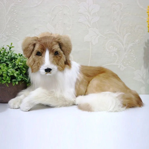 Figurines de chiens simulées, modèles de berger allemand, décorations Golden Retriever, sculpture Golden Retriever de Noël pour la maison - Product Image 5