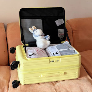 <span class=keywords><strong>Valise</strong></span> à roulettes multifonctionnelle à grande capacité, ouverture latérale, 20 pouces, extensible, avec verrou, ensemble <span class=keywords><strong>de</strong></span> valises - Product Image 3