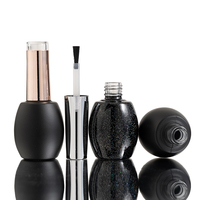 Vente en gros de flacons vides noirs pour vernis à ongles de 12 ml avec pinceau, fournisseur en vrac de flacons de vernis à ongles UV en gel, conteneur de maquillage