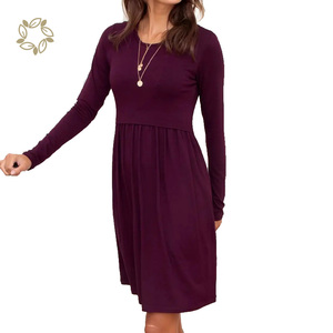 Robes de maternité en bambou biologique Pyjama de nuit en jersey durable pour femmes enceintes - Product Image 6