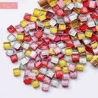 Mini-tuiles de mosaïque triangulaires en verre cristal (vitrifiées) en vrac pour l'art de la mosaïque DIY pour enfants, décoration maison et jardin, matériau sûr