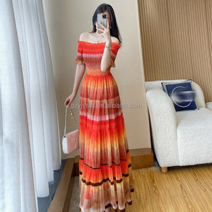 Vestido Bohemio Indio Kasturi Elegante y a la Moda, Corte Entallado, Alta Calidad, Último Diseño, Precioso Chifón de Manga Corta - Product Image 4