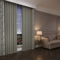 Cortinas Opacas de Poliéster, Alto Nivel de Sombreado, Estilo Retro de Lujo, Adecuadas para Ventanas de Sala de Estar y Dormitorio