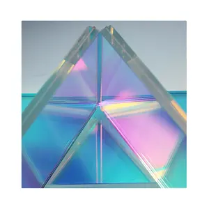 wholesale colored dichroic laminated glass with high quality from China Shenzhen Hongjia Glass