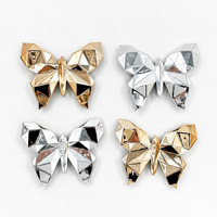 Nouveaux charms en caoutchouc papillon diamantés transfrontaliers 2026, boucles de chaussures amovibles premium en losange et papillon coloré