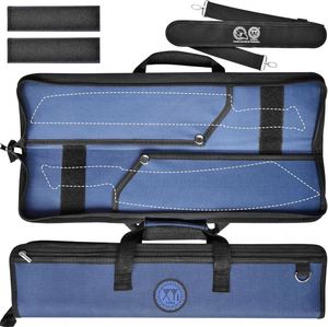 Échantillon gratuit : Sac de transport pour couteaux de chef, 20 poches au total, pour couteaux et ustensiles de cuisine, en toile cirée résistante aux taches, pour étudiants en cuisine - Product Image 4