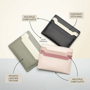 WRIZA Porte-cartes minimaliste en cuir PU, étui pour cartes de crédit avec fonction de blocage RFID, options multicolores pour hommes et femmes - Product Image 4