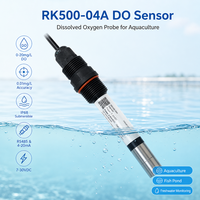 Capteur optique de DO analogique Lorawan 12 mm pour eau de mer, à fluorescence et à gravité, pour fermes de crevettes, marque Aqua RIKA, en acier inoxydable 316, IP68