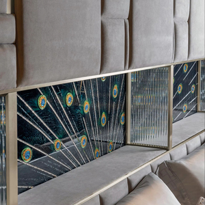 Tùy Chỉnh Cao End Biệt Thự Nội Thất Phòng Ngủ Đặt Hiện Đại Vua Kích Thước Giường Sang Trọng Với Đầu Giường Cao - Product Image 3