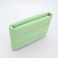 Mini sac de maquillage portable de voyage, matelassé, mignon, gonflé, avec fermeture éclair, grande capacité, sac de soin de la peau, sac à coussin avec logo personnalisé