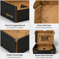 Boîte d'expédition en carton ondulé écologique personnalisée pour l'emballage de bougies, boîte cadeau de luxe en kraft, matériaux recyclés, design pliable