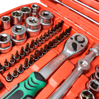 Ensemble d'outils de réparation automobile de 216 pièces, comprenant des clés, des douilles et des embouts ; un ensemble très vendu