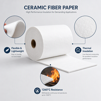 Wholesale Ceramic Fiber Paper Bio-soluble Fiber for Glass Melting Superior Durability