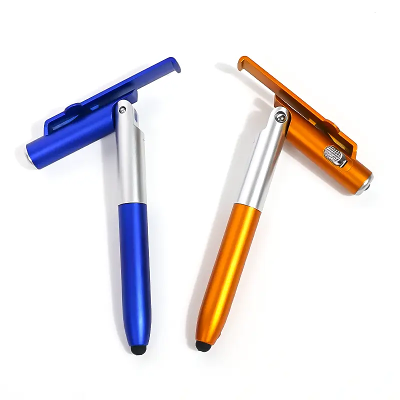 Yüksek kalite özelleştirmek işık kalem dokunmatik Stylus Metal Stylus ucu ile promosyon hediyeler için 0.5mm tükenmez kalemler