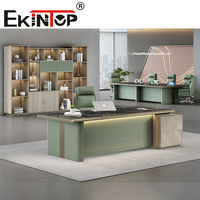 Ekintop Ensemble de bureau de direction de luxe de haute qualité et au design moderne Table de travail pour chef de direction