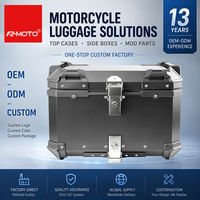 F2-MOTO 55L Boîte arrière de moto en alliage d'aluminium avec rangement étanche pour locomotive et scooter