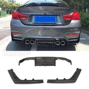 สปอยเลอร์กันชนหลังรถยนต์แบบดิฟฟิวเซอร์สีดำเงา สำหรับตกแต่ง BMW M3 M4 F80 F82 ปี 2014-2020 อุปกรณ์ตกแต่งรถยนต์ - Product Image 1