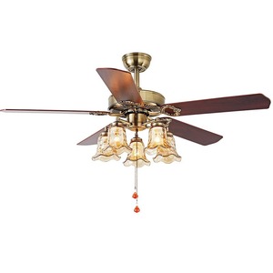 European Style <b>Ceiling</b> <b>Fan</b> Light With Wooden Blades Led Light Source For Living Room Bedroom Vintage Design Fixed Blade <b>Fan</b> - Product Image 3
