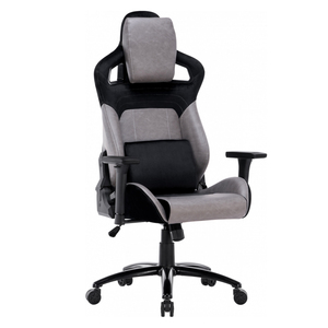 2025 sedia da gioco ergonomica regolabile grigio nero 3D braccioli reclinabili massaggio pieghevole supporto lombare girevole - Product Image 1