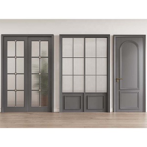 Porta Interna <span class=keywords><strong>in</strong></span> <span class=keywords><strong>Vetro</strong></span> e <span class=keywords><strong>Legno</strong></span> Massello, Stile Francese, Insonorizzata, per Ufficio, Camera da Letto, Villa - Product Image 4