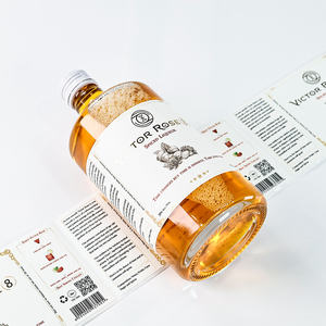 Étiquettes de bouteille de vin en feuille d'or mate gaufrée, autocollants texturés personnalisés - Product Image 4