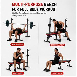 Banco de Pesas Multiajustable para Gimnasio, Equipo de Metal Plegable para Ejercicios de Press de Banca - Product Image 5