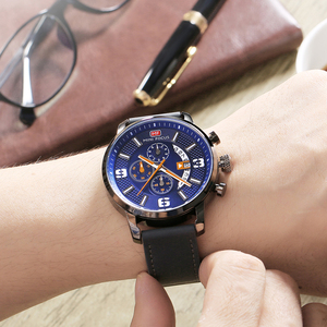 Reloj de Cuarzo Casual Popular MINI FOCUS MF0025G para Hombre, Cronógrafo con 3 Esferas y 6 Manecillas, Correa de Cuero, Resistente al Agua, Relojes Multifunción para Chico - Product Image 6