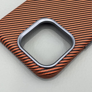 Cuir de qualité supérieure aluminium grande fenêtre en fibre de <span class=keywords><strong>carbone</strong></span> magnétique étui de téléphone en cuir <span class=keywords><strong>véritable</strong></span> pour <span class=keywords><strong>iphone</strong></span> <span class=keywords><strong>11</strong></span> pro max - Product Image 3