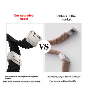 Correa de Reloj Elástica de Nailon de Lujo, Transpirable, con Hebilla Magnética y Banda Trenzada para iWatch Series 10 9 8 7 6 - Product Image 4