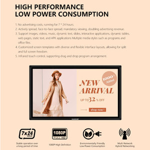 Scheda Menu personalizzabile 18.5 pollici pubblicità soluzione di Digital Signage montata a parete per la promozione del marchio e la visualizzazione delle informazioni - Product Image 5