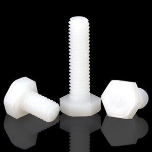 <b>White</b> PP External Hex Head <b>Screw</b> Polypropylene Insulated Bolt Acid Alkali Corrosion Resistant Fastener - Product Image 2