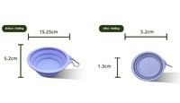 Bols pour animaux de compagnie en silicone pour chien de voyage avec mousqueton mangeoires d'eau et de nourriture pliables pliables pour chats et autres animaux