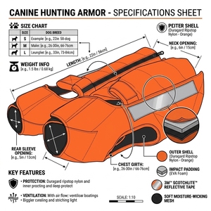 Chaleco Protector para Perros, Antipuñaladas, Protección para Pecho y Vientre, Camuflaje, Alta Visibilidad, Transpirable, Certificado EN388 Nivel 4 - Product Image 6