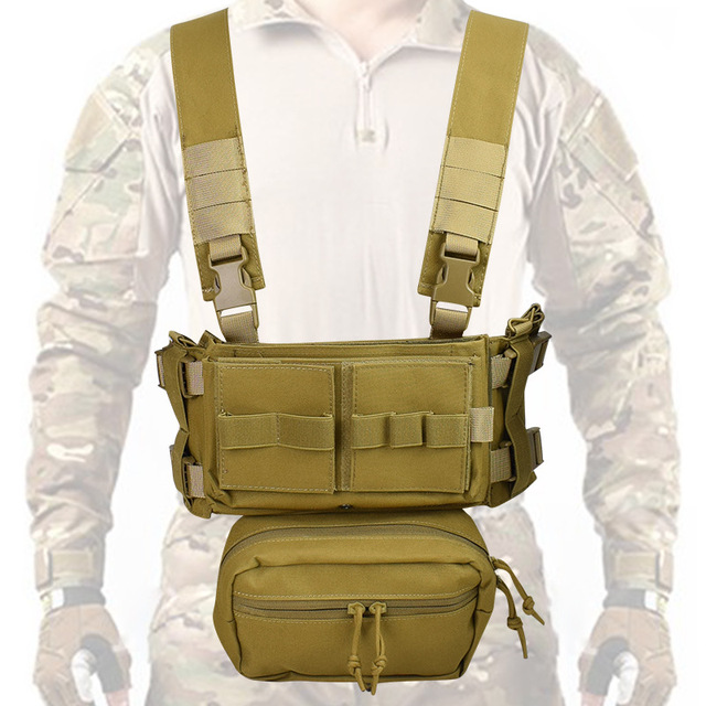 Camouflage Tactical Chest Rig Bag with Molle System for Safety Guard Outdoor Hunting Activities
