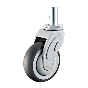 3 '4' 5 ''Vástago largo 28*45mm <span class=keywords><strong>Ruedas</strong></span> de cama de hospital <span class=keywords><strong>Ruedas</strong></span> de <span class=keywords><strong>ruedas</strong></span> TPR médicas grises de alto rendimiento - Product Image 6