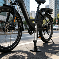Pompe à vélo manuelle Worldcycle légère, durable, haute pression 160 PSI, en aluminium, avec manomètre, étanche, rapide, pour pneus de VTT et de route