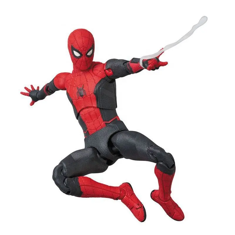 Patung pahlawan film Resin, ukuran hidup patung Spiderman serat kaca untuk dijual