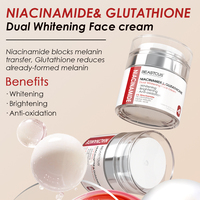 Crème pour le visage éclaircissante et hydratante avec niacinamide, glutathion pour la crème de nuit et crème blanchissante pour le visage taches brunes