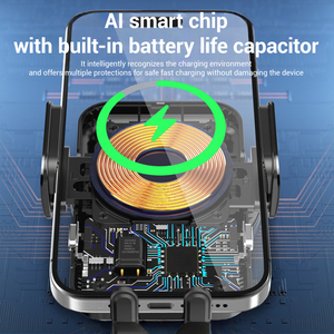 ที่วางโทรศัพท์ในรถแบบไร้สายตรวจจับได้เร็ว15W ที่วางโทรศัพท์มือถืออเนกประสงค์สำหรับ iPhone สำหรับ Samsung ที่ยึดโทรศัพท์เพื่อความปลอดภัยในการขับขี่ - Product Image 2