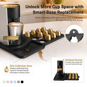 Tapis de drainage en silicone à 12 fentes pour machine à café, support de capsules <span class=keywords><strong>Nespresso</strong></span>, tapis anti-gouttes pour station à café - Vente chaude - Product Image 6