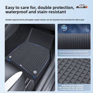 Nouveaux tapis de sol <span class=keywords><strong>Tesla</strong></span> en métal TPE moulés par injection, conduite à gauche/droite, pour voitures <span class=keywords><strong>Tesla</strong></span> Model Y 3, sans logo imprimé, vente en gros - Product Image 2