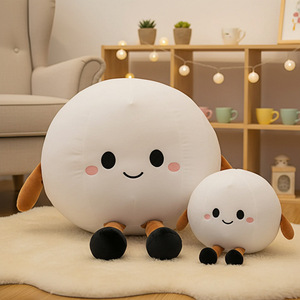 Peluche de ping-pong de dessin animé en gros avec coussin <span class=keywords><strong>mains</strong></span> <span class=keywords><strong>et</strong></span> <span class=keywords><strong>pieds</strong></span> pour dormir sur le lit, jouet en peluche ultra doux blanc OEM - Product Image 3