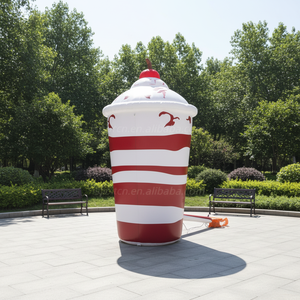 Vaso de Batido Inflable <span class=keywords><strong>Gigante</strong></span> de 3m con Luces LED, Decoración Inflable con Marca para Restaurante de Comida Rápida/Promoción de Bebidas - Product Image 2