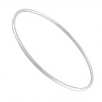 Bracelet jonc fin minimaliste fait main en argent sterling 925, poli, uni, ouvert, bijoux de mode pour femme, vente en gros