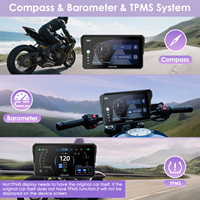 Carpuride W602BS - Navegador GPS Inalámbrico para Moto con Carplay y Android Auto, Pantalla de 6.25 Pulgadas, Resistente al Agua, con TPMS y Soporte de Liberación Rápida para Todoterreno