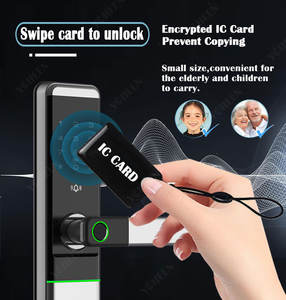 फिंगरप्रिंट पासवर्ड डिजिटल स्मार्ट लॉक क्लॉक सक्षम या तुया वाईफाई इलेक्ट्रॉनिक दरवाजा लॉक कुंजी कार्ड 5050 सुरक्षित बुद्धिमान लॉक - Product Image 5