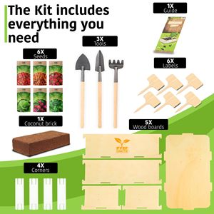 Kits <span class=keywords><strong>de</strong></span> jardín <span class=keywords><strong>de</strong></span> Interior <span class=keywords><strong>de</strong></span> autorriego contemporáneo para adultos, <span class=keywords><strong>macetas</strong></span> y jardineras para colgar en el suelo para cultivar tus propias verduras - Product Image 3