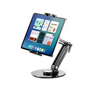 Support de tablette pliable compact pour écran double, moniteur portable en aluminium avec outils intégrés